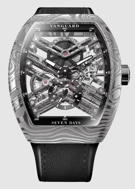 Review Franck Muller Vanguard Damascus Steel Skeleton V 45 S6 SQT DAMAS (NR) Replica Watch - Click Image to Close